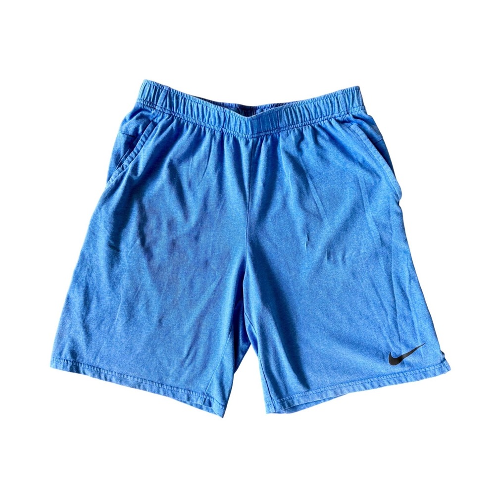 Nike Mens Shorts Large Blue Athletic Gym Training w/ pockets and elastic waist
